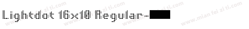 Lightdot 16x10 Regular字体转换